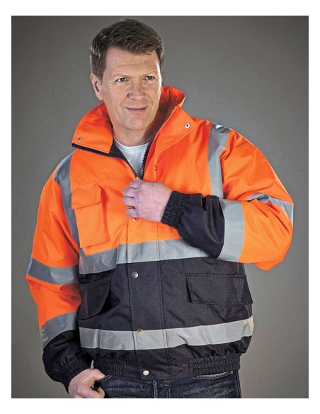 YOK-HVP218-Hi-Vis Two-Tone Bomber Jacket 2